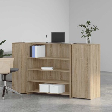 vidaXL Γραφείο υποδοχής Sonoma Δρυς 180x50x103,5cm Επεξεργασμένο Ξύλο 1 τεμ.