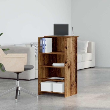 vidaXL Γραφείο υποδοχής Παλιό Ξύλο 55x50x103,5cm Επεξεργασμένο Ξύλο 1 τεμ.