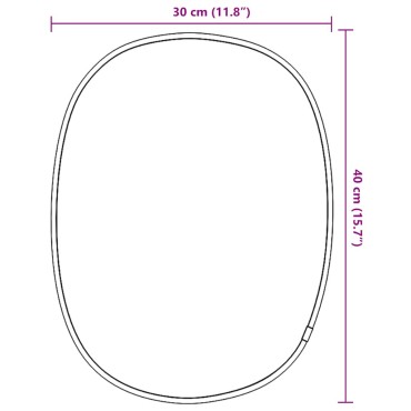 vidaXL Καθρέφτης Τοίχου Χρυσός 40x30 εκ.