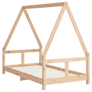 vidaXL Πλαίσιο Παιδικού Κρεβατιού 80x160cm από Μασίφ Ξύλο Πεύκου 1 τεμ. - Μονό