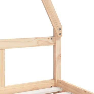 vidaXL Πλαίσιο Παιδικού Κρεβατιού 80x160cm από Μασίφ Ξύλο Πεύκου 1 τεμ. - Μονό