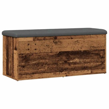 Πάγκος αποθήκευσης vidaXL Παλαιό ξύλο 102x42x45cm Κατασκευασμένο ξύλο