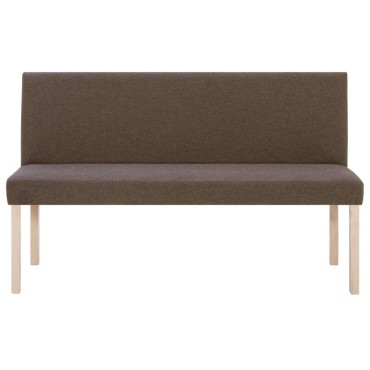 vidaXL Παγκάκι Καφέ από Πολυεστέρα 139,5x54x85,5cm 1 τεμ.