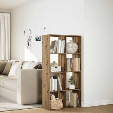 vidaXL Βιβλιοθήκη/Διαχωριστικό Χώρου Δρυς 69,5x29x137,5cm Επεξ. Ξύλο 1 τεμ.