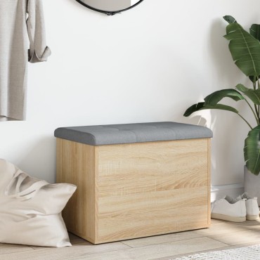 vidaXL Πάγκος Αποθήκευσης Sonoma Δρυς 62x42x45cm από Τεχνητό Ξύλο 1 τεμ.