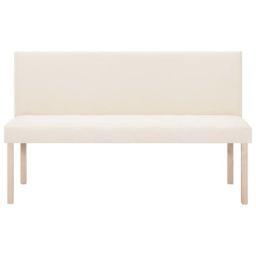 vidaXL Παγκάκι Κρεμ από Πολυεστέρα 139,5x54x85,5cm 1 τεμ.