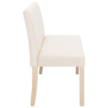 vidaXL Παγκάκι Κρεμ από Πολυεστέρα 139,5x54x85,5cm 1 τεμ.