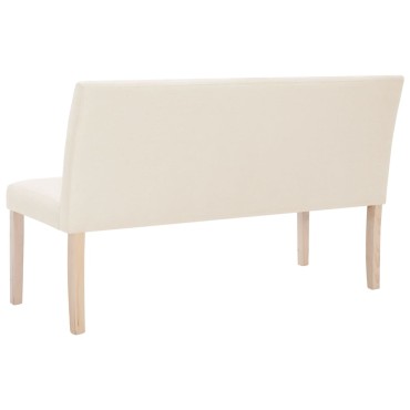 vidaXL Παγκάκι Κρεμ από Πολυεστέρα 139,5x54x85,5cm 1 τεμ.