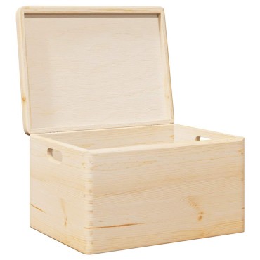 vidaXL Ξύλινο κουτί με καπάκι και χειρολαβές 40x30x23 cm