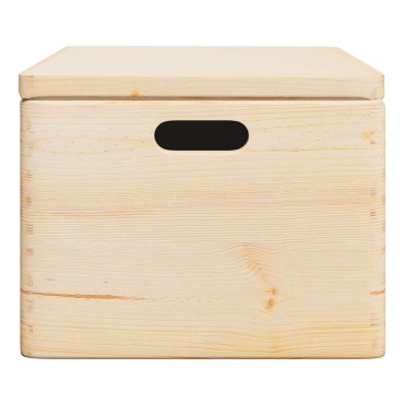 vidaXL Ξύλινο κουτί με καπάκι και χειρολαβές 40x30x23 cm