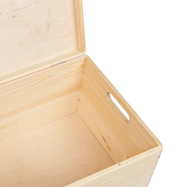 vidaXL Ξύλινο κουτί με καπάκι και χειρολαβές 40x30x23 cm