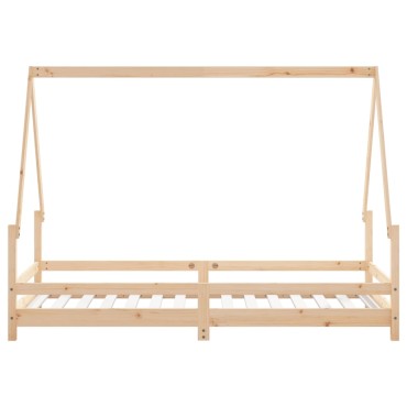 vidaXL Πλαίσιο Παιδικού Κρεβατιού 90x190cm από Μασίφ Ξύλο Πεύκου 1 τεμ. - Μονό