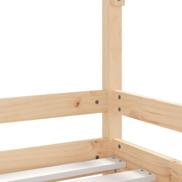 vidaXL Πλαίσιο Παιδικού Κρεβατιού 90x190cm από Μασίφ Ξύλο Πεύκου 1 τεμ. - Μονό