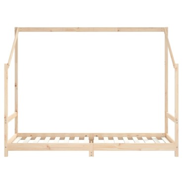 vidaXL Πλαίσιο Παιδικού Κρεβατιού 90x200cm από Μασίφ Ξύλο Πεύκου 1 τεμ. - Μονό