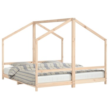 vidaXL Πλαίσιο Παιδικού Κρεβατιού 2x(90x200)cm από Μασίφ Ξύλο Πεύκου 1 τεμ. - Μονό
