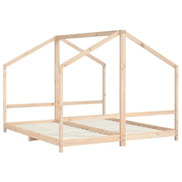 vidaXL Πλαίσιο Παιδικού Κρεβατιού 2x(90x200)cm από Μασίφ Ξύλο Πεύκου 1 τεμ. - Μονό