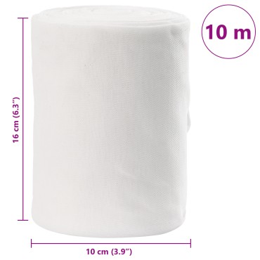 vidaXL Σωλήνας Αποχέτευσης Λευκό 16 x 1000 εκ. ύφασμα