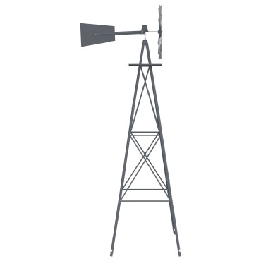 vidaXL Ανεμόμυλος Γκρι 84 x 68 x 245 εκ. Σίδερο