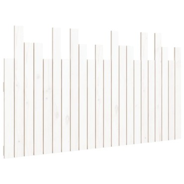 vidaXL Κεφαλάρι Τοίχου Λευκό 140x3x80cm από Μασίφ Ξύλο Πεύκου 1 τεμ.