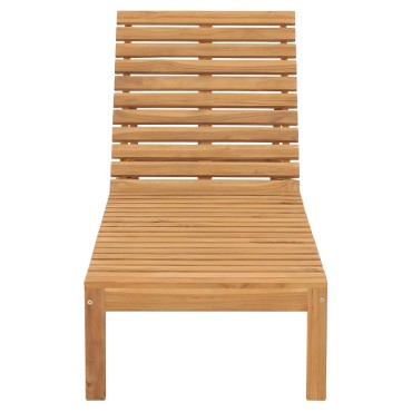 vidaXL Ξαπλώστρες 2 τεμ. από Μασίφ Ξύλο Teak 60x200x30cm