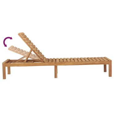 vidaXL Ξαπλώστρες 2 τεμ. από Μασίφ Ξύλο Teak 60x200x30cm