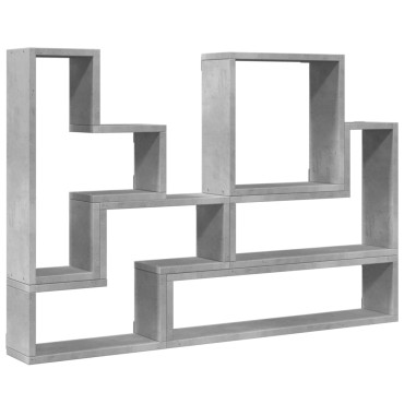 vidaXL Ραφιέρα Τοίχου Γκρι Σκυροδέματος 96x12x64cm από Επεξ. Ξύλο 1 τεμ.