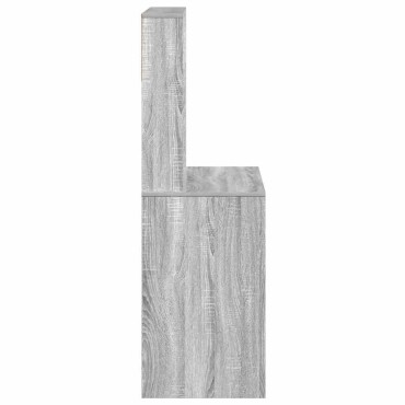 vidaXL Γραφείο με Ράφια Γκρι Sonoma 100x45x140cm Επεξεργασμένο Ξύλο 1 τεμ.