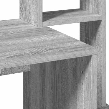 vidaXL Γραφείο με Ράφια Γκρι Sonoma 100x45x140cm Επεξεργασμένο Ξύλο 1 τεμ.