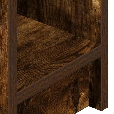 vidaXL Κομοδίνα με συρτάρι 2 τεμ. Καπνιστή Δρυς 20x36x60cm
