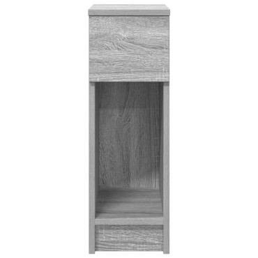 vidaXL Κομοδίνα με συρτάρι 2 τεμ. Γκρι Sonoma 20x36x60cm