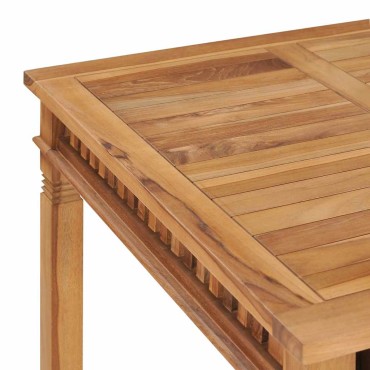 vidaXL Τραπεζαρία Κήπου 80x80x80cm από Μασίφ Ξύλο Teak 1 τεμ.