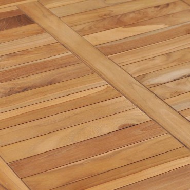 vidaXL Τραπεζαρία Κήπου 80x80x80cm από Μασίφ Ξύλο Teak 1 τεμ.