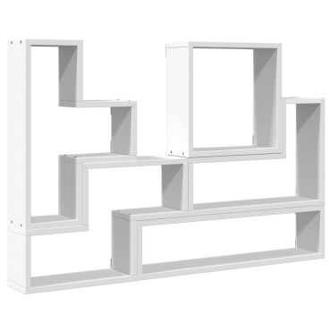 vidaXL Ραφιέρα Τοίχου Λευκό 96x12x64cm από Επεξεργασμένο Ξύλο 1 τεμ.