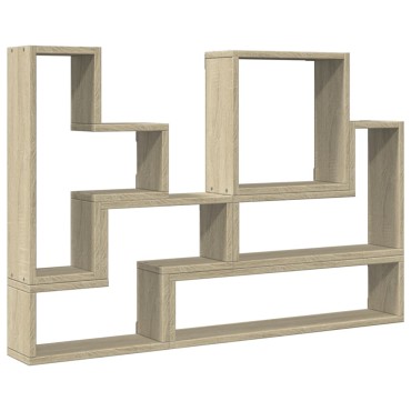 vidaXL Ραφιέρα Τοίχου Sonoma Δρυς 96x12x64cm από Επεξεργασμένο Ξύλο 1 τεμ.