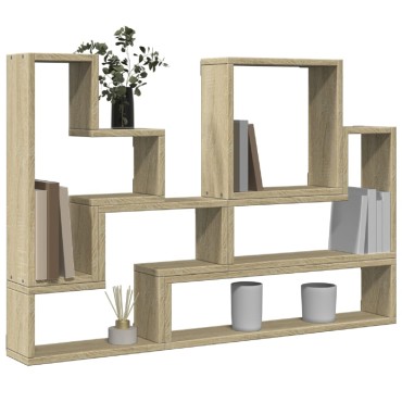 vidaXL Ραφιέρα Τοίχου Sonoma Δρυς 96x12x64cm από Επεξεργασμένο Ξύλο 1 τεμ.