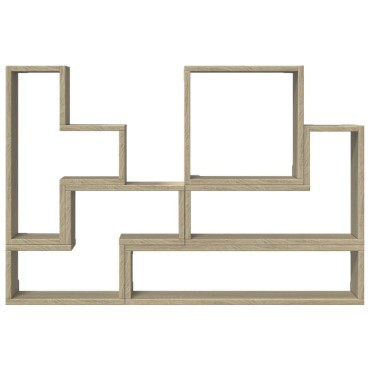 vidaXL Ραφιέρα Τοίχου Sonoma Δρυς 96x12x64cm από Επεξεργασμένο Ξύλο 1 τεμ.