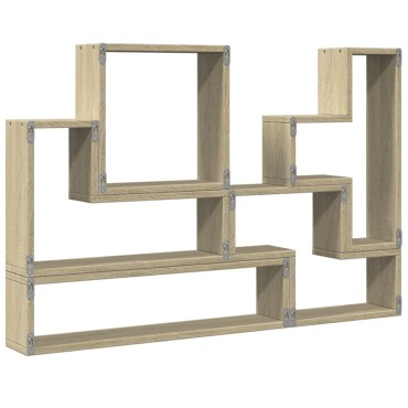 vidaXL Ραφιέρα Τοίχου Sonoma Δρυς 96x12x64cm από Επεξεργασμένο Ξύλο 1 τεμ.