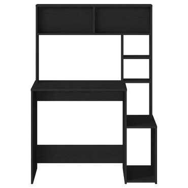 vidaXL Γραφείο με Ράφια Μαύρο 100x45x140cm από Επεξεργασμένο Ξύλο 1 τεμ.