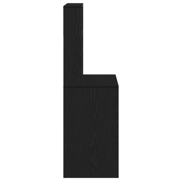 vidaXL Γραφείο με Ράφια Μαύρο 100x45x140cm από Επεξεργασμένο Ξύλο 1 τεμ.