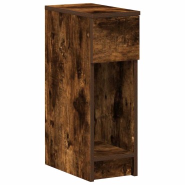 vidaXL Κομοδίνο με συρτάρι Καπνιστή Δρυς 20x36x60cm 1 τεμ.