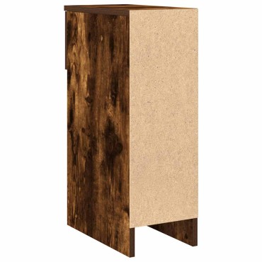 vidaXL Κομοδίνο με συρτάρι Καπνιστή Δρυς 20x36x60cm 1 τεμ.
