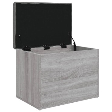 vidaXL Παγκάκι Αποθήκευσης Γκρι Sonoma 62x42x45cm Επεξεργασμένο Ξύλο 1 τεμ.