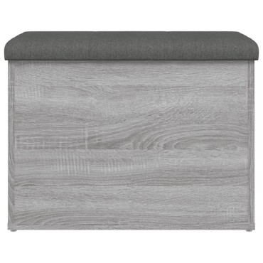 vidaXL Παγκάκι Αποθήκευσης Γκρι Sonoma 62x42x45cm Επεξεργασμένο Ξύλο 1 τεμ.