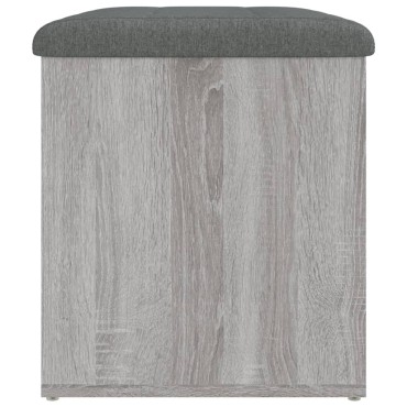 vidaXL Παγκάκι Αποθήκευσης Γκρι Sonoma 62x42x45cm Επεξεργασμένο Ξύλο 1 τεμ.