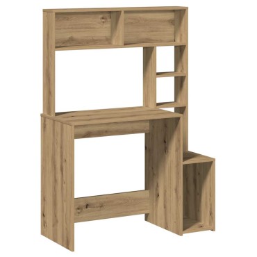 vidaXL Γραφείο με Ράφια Αρτισιανή Δρυς 100x45x140cm Επεξεργασμένο Ξύλο 1 τεμ.