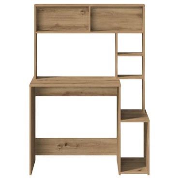 vidaXL Γραφείο με Ράφια Αρτισιανή Δρυς 100x45x140cm Επεξεργασμένο Ξύλο 1 τεμ.
