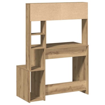 vidaXL Γραφείο με Ράφια Αρτισιανή Δρυς 100x45x140cm Επεξεργασμένο Ξύλο 1 τεμ.