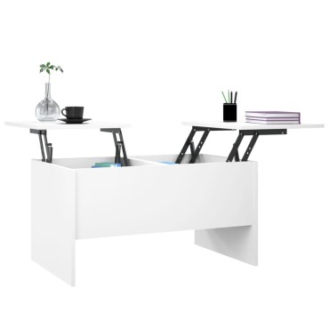 vidaXL Τραπεζάκι Σαλονιού Λευκό 80x50x42,5cm Επεξεργασμένο Ξύλο 1 τεμ.