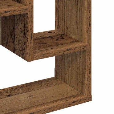 vidaXL Ράφι Τοίχου από Παλιό Ξύλο 36x16x90cm από Τεχνητό Ξύλο 1 τεμ.