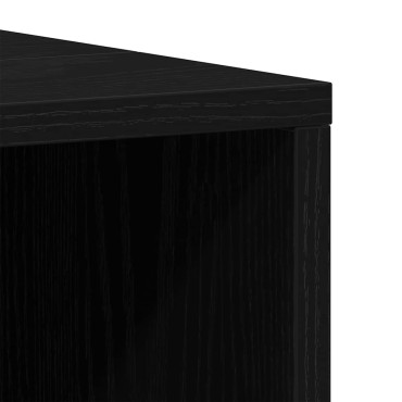 vidaXL Ντουλάπι Νιπτήρα Μαύρο Δρυς 80x33x60cm από Τεχνητό Ξύλο 1 τεμ.